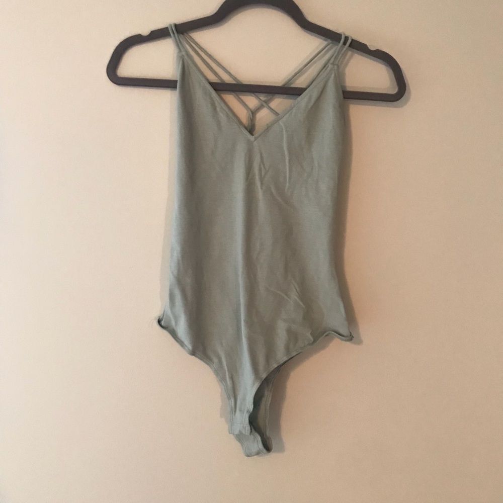 NWOT cool blue body suit